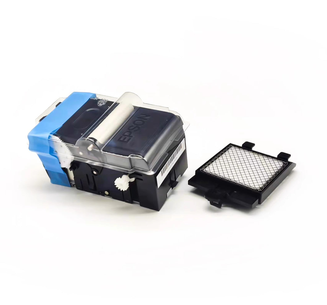 Printer cleaning assembly wiper box